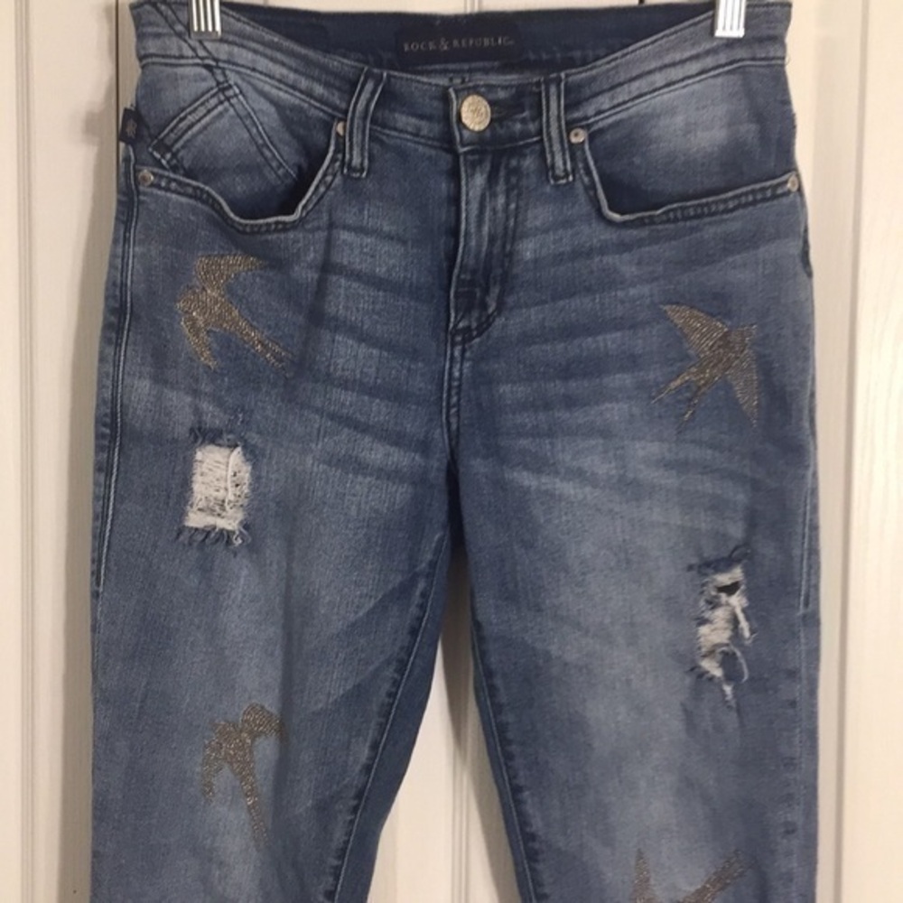 FINAL $ Rock & Republic Berlin Sz 6 skinny distres…